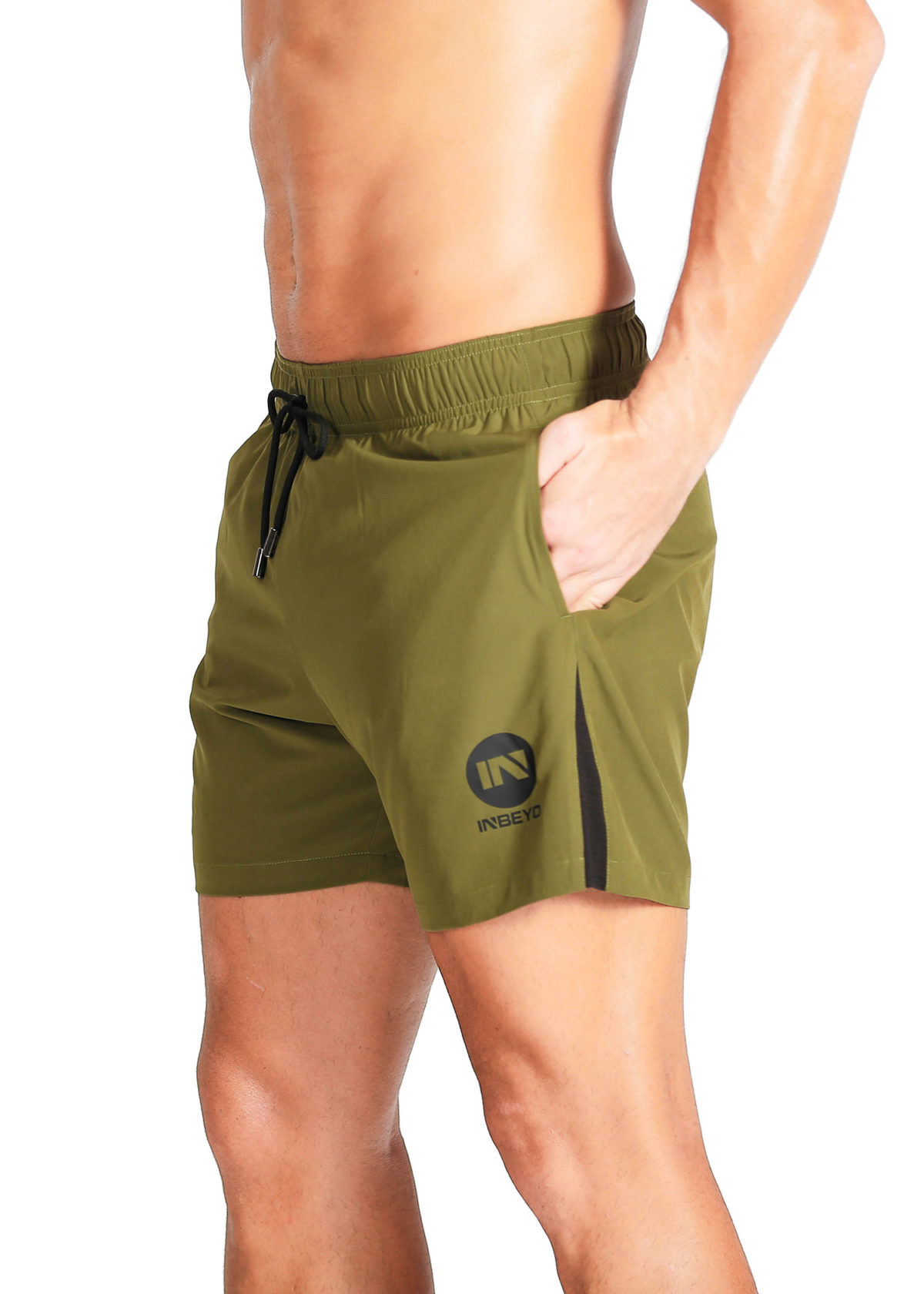 Green leisure sport shorts – www.inbeyo.com