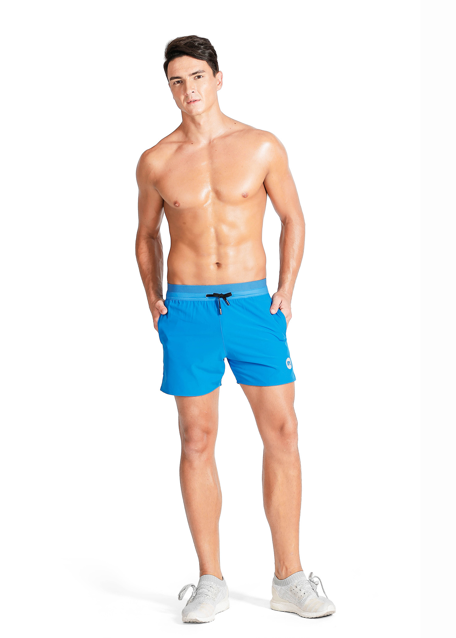 Blue flex running shorts – www.inbeyo.com